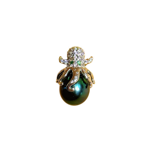 Squid Tahitian Pearl Pendant – Fun Jewelry in Sterling Silver